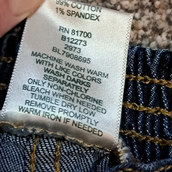 Blair Women's Elastic Waist Zip Up Blue Jeans 14P - Picture 5 of 7